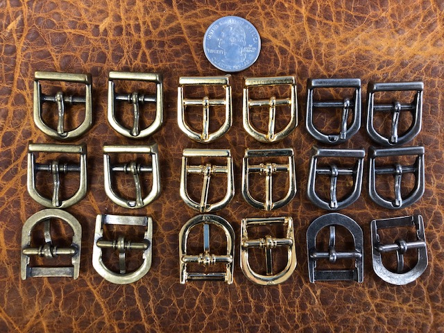 Buckle 401 for 5/8 or 16 mm wide straps in Brass or Antiqued